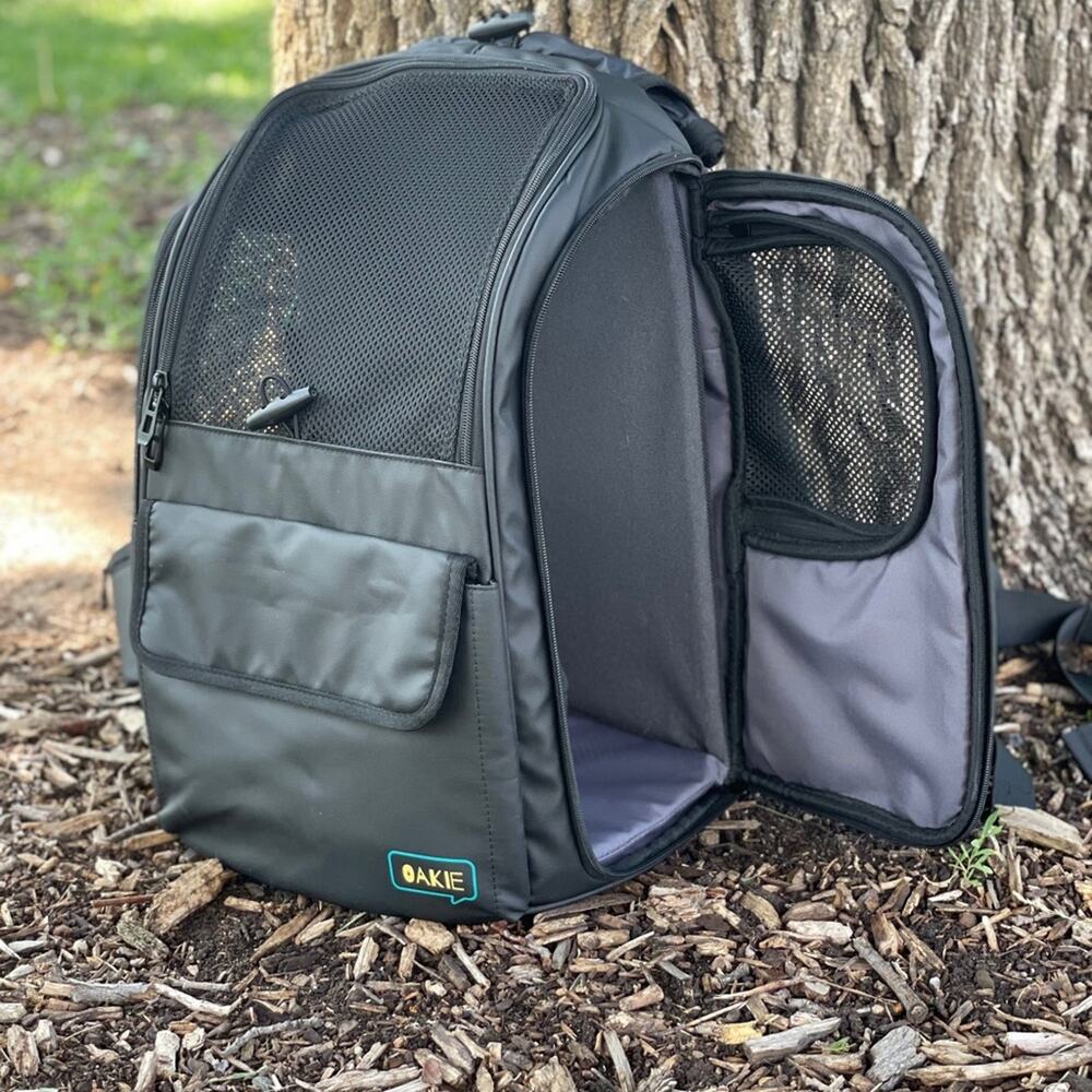 Airline Pet Carrier Backpack Small Dog Cat Hiking Travel Bag 20lb NEW - Picture 3 of 7